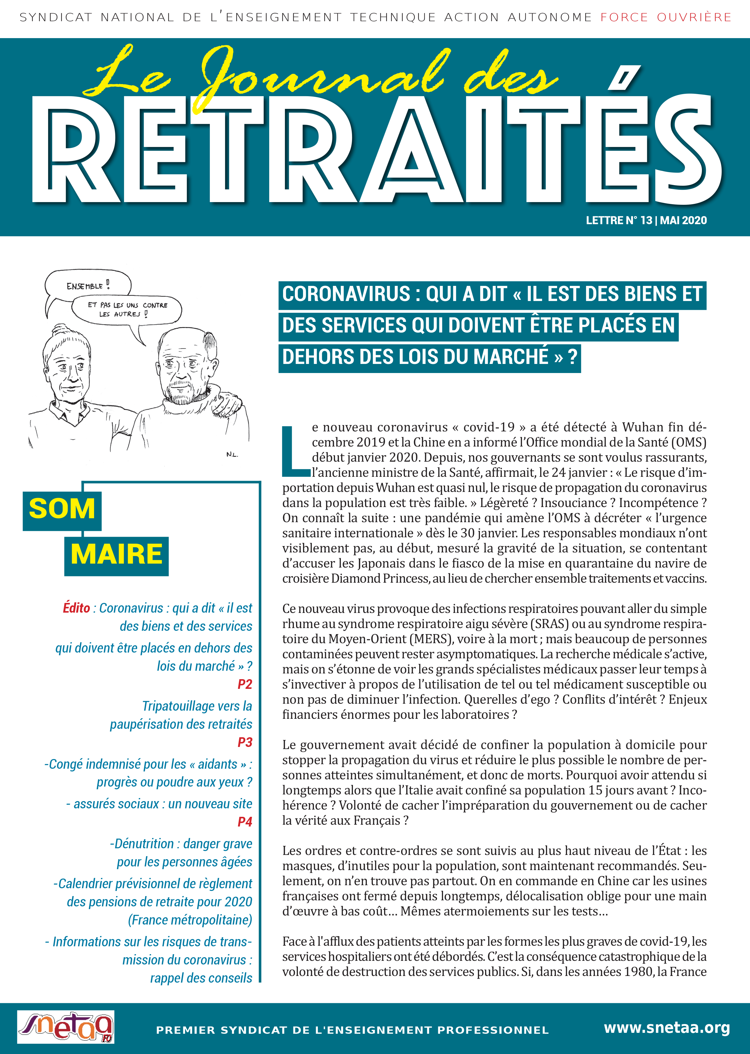 Lire la suite à propos de l’article Journal des retraités n°13
