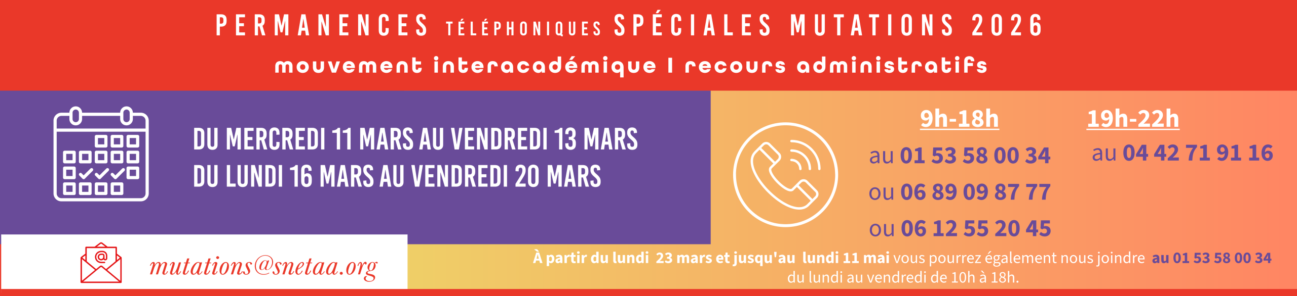 Lire la suite à propos de l’article MOUVEMENT INTERACADÉMIQUE 2026, le SNETAA-FO toujours à vos côtés