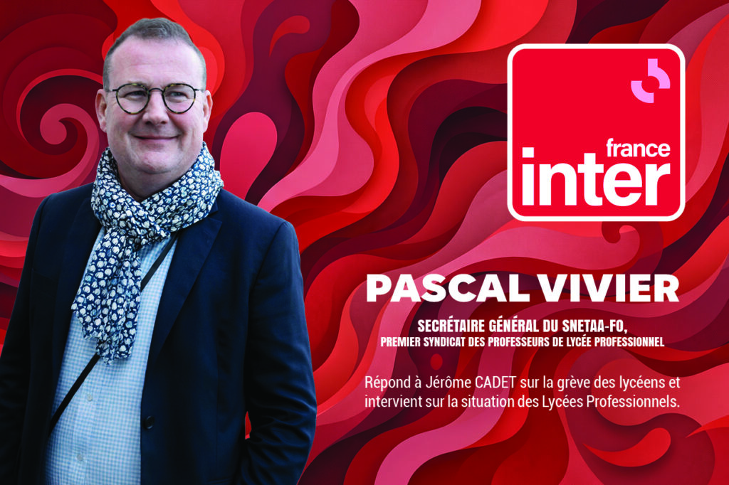Pascal Vivier, secrétaire général du SNETAA-FO, premier syndicat des professeurs de lycée professionnel, répond à Jérôme Cadet sur la grève des lycéens et la situation des lycées professionnels