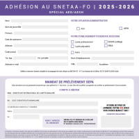 CE bulletin adhésion AED:AESH